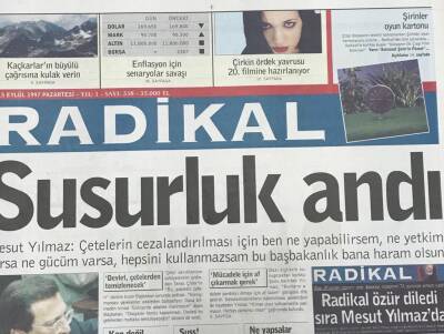 Radikal Gazetesi 15 Eylül 1997 -Susurluk Andı -Ay Naklen Tutulacak GZ36054 - 1