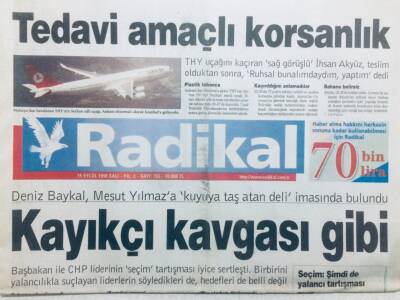 Radikal Gazetesi 15 Eylül 1998 - Kayıkçı Kavgası Gibi GZ42939 - 1
