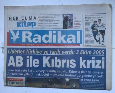 Radikal Gazetesi 17 Aralık 2004 - AB İle Kıbrıs Krizi GZ8608 - 1