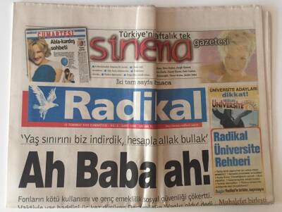 Radikal Gazetesi 17 Temmuz 1999 - Fonların Kötü Kullanımı Ve Genç Emeklilik Sosyal Güvenliği Çökertti , Hedef Kupa, Yelkenler Pupa GZ13736 - 1