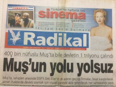 Radikal Gazetesi 18 Mart 2000 - Muşun Yolu Yolsuz GZ47799 - 1