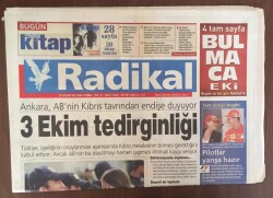 Radikal Gazetesi 19 Ağustos 2005 -Türkiyenin AB Üyeliği Onaylandı Tek Sorun Kıbrıs Meselesi GZ10000 - 2
