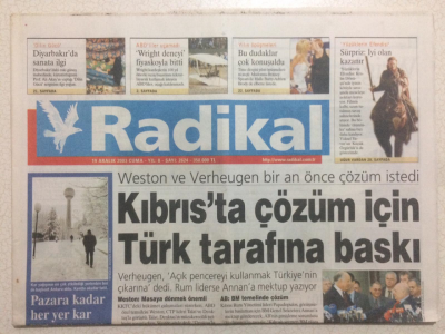 Radikal Gazetesi 19 Aralık 2003 -Michael Jackson Müslüman Olmuş GZ23749 - 1