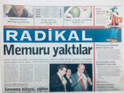 Radikal Gazetesi 19 Ekim 1996 - Memuru Yaktılar GZ42934 - 1
