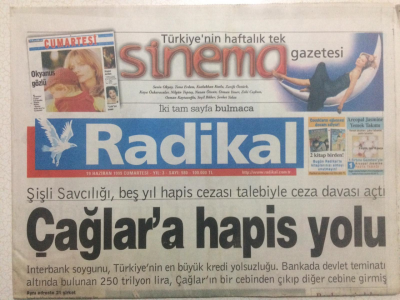 Radikal Gazetesi 19 Haziran 1999 - Çağlara Hapis Yolu, Ebru Şallıya Tahliye GZ24316 - 1