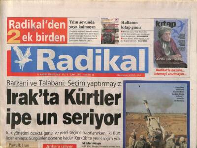 Radikal Gazetesi 19 Kasım 2004 - Barzani Ve Talabani Seçim Yaptırmayız GZ84851 - 1