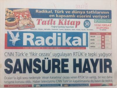 Radikal Gazetesi - 19 Şubat 2000 - Sansüre Hayır GZ46779 - 1
