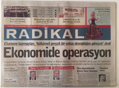 Radikal Gazetesi 2 Temmuz 1997 - Ekonomide Operasyon Var , Baykal Önce 8 Yıl Eğitim GZ20418 - 1