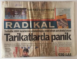 Radikal Gazetesi 20 Mart 1997 - Tarikatlarda Panik ,Türkan Sultan Kaçıklık Diplomasından Uyarlanan Filmde Başrol Üstlenmeye Hazırlanıyor GZ13732 - 2