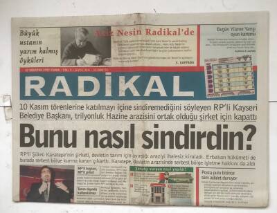 Radikal Gazetesi 22 Ağustos 1997 - Bakanlara Yargı Yolu GZ8639 - 1