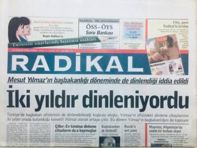 Radikal Gazetesi 22 Kasım 1996 - İki Yıldır Dinleniyordu GZ42941 - 1
