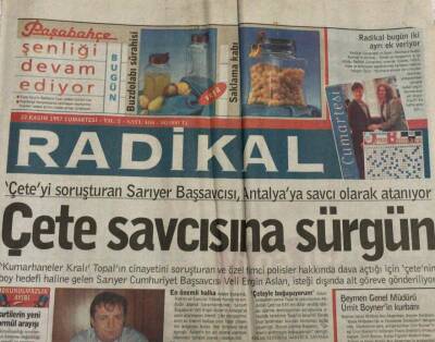 Radikal Gazetesi 22 Kasım 1997-Özer Çiller Yargı Önünde GZ45149 - 1