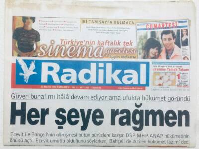 Radikal Gazetesi 22 Mayıs 1999 - Güven Bunalımı Devam Ediyor,Ufukta Hükümet Göründü GZ42972 - 1