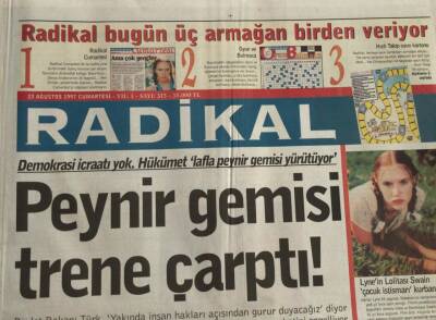 Radikal Gazetesi 23 Ağustos 1997-Sezen Sertab Rekabeti GZ45181 - 1