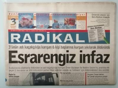 Radikal Gazetesi 23 Aralık 1997 Kaş Yaparken Göz Çıkacak -GZ14698 - 1