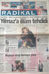 Radikal Gazetesi 23 Kasım 1997-Mesut Yılmaza Ölüm Tehdidi GZ45455 - 2
