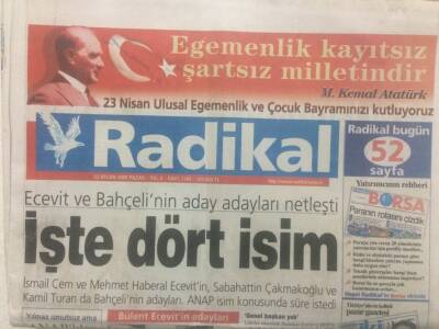 Radikal Gazetesi 23 Nisan 2000 - Kobay Gibi Yaşamak GZ38176 - 1