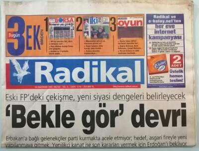 Radikal Gazetesi 24 Haziran 2001 ABDden Terör Seferberliği -GZ44725 - 2