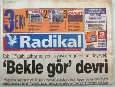 Radikal Gazetesi 24 Haziran 2001 ABDden Terör Seferberliği -GZ44725 - 1