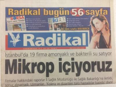 Radikal Gazetesi 26 Kasım 2000 - Mikrop İçiyoruz GZ47168 - 1