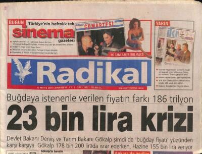 Radikal Gazetesi 26 Mayıs 2001 - Kuzey Kıbrıs , Vanın Gürpınar İlçesinden Küçük , 200 Bin , Ancak Fazlasıyla Derin GZ96797 - 1