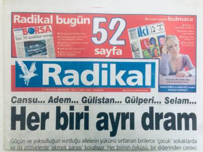 Radikal Gazetesi 27 Ağustos 2000 - Her Biri Ayrı Dram.Cansu..Adem..Gülistan.. GZ40363 - 1