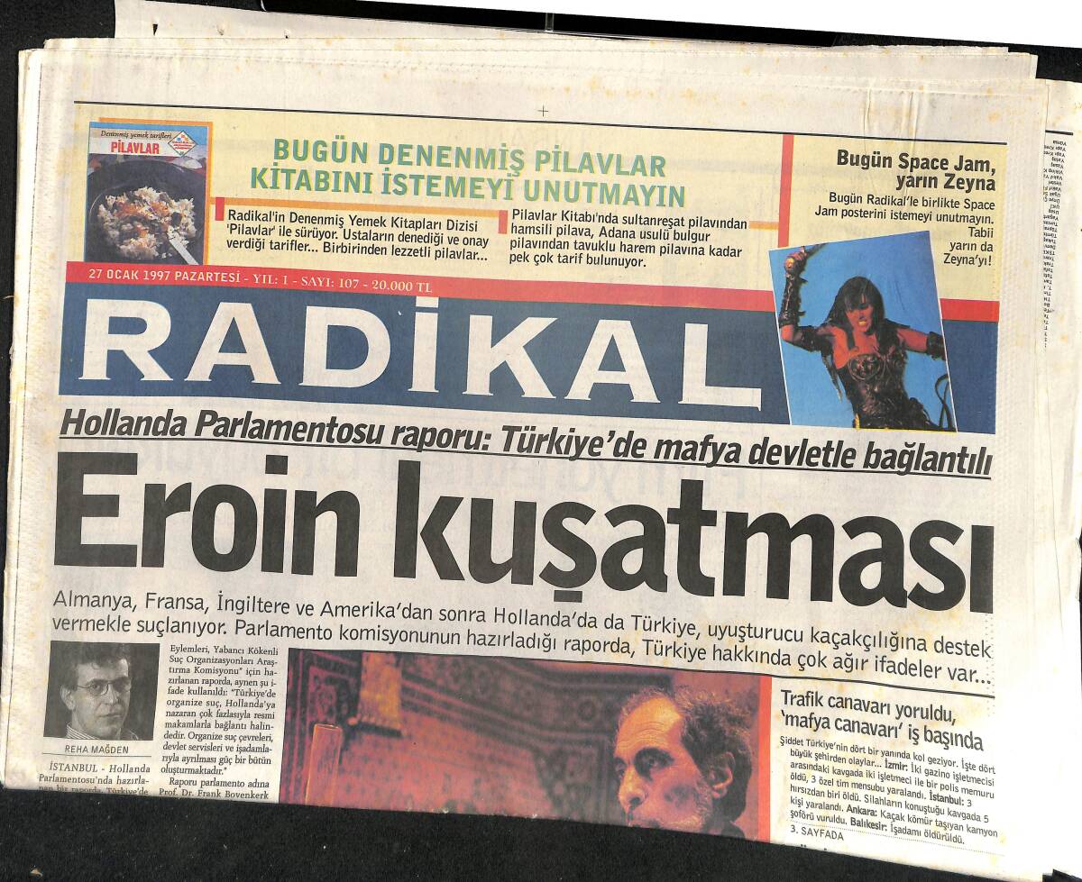 Radikal Gazetesi 27 Ocak 1997 - Elçibey : Çatlı Azerbaycan'daydı - Çiller Çiftinin Malvarlığı Yalanları GZ157336 - 1