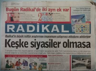 Radikal Gazetesi 27 Temmuz 1997 Demirelden RPye Örtülü Eleştiri - GZ44726 - 2