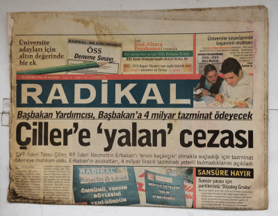 Radikal Gazetesi 28 Kasım 1996 - Çillere Yalan Cezası GZ7612 - 1