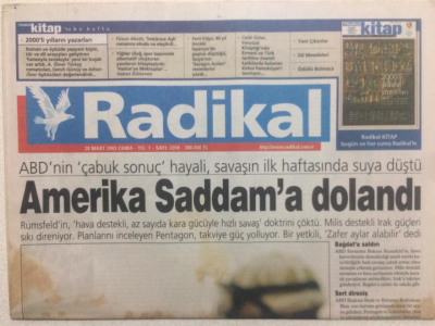 Radikal Gazetesi 28 Mart 2003 - Amerika Saddama Dolandı GZ24313 - 1