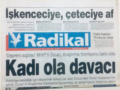 Radikal Gazetesi 29 Ağustos 1999 - İşkenceciye Çeteciye Af GZ42989 - 1