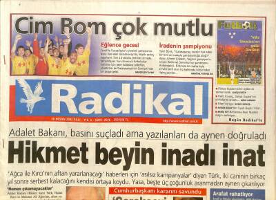 Radikal Gazetesi 30 Nisan 2002 - Habermas Konuştu - Denktaştan Sürpriz GZ126511 - 1