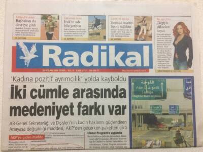 Radikal Gazetesi 30 Nisan 2004 - Kadına Pozitif Ayrımcılık Yolda Kayboldu GZ47807 - 1