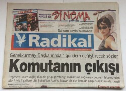 Radikal Gazetesi 4 Eylül 1999 - Komutanın Çıkışı GZ1999 - 2