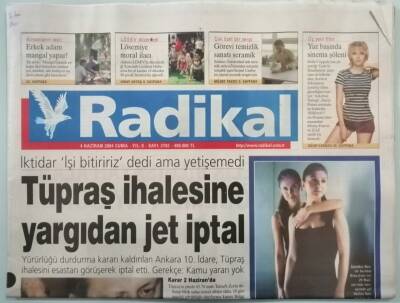Radikal Gazetesi 4 Haziran 2004 Tüpraş İhalesine Yargıdan Jet İptal -GZ44715 - 1