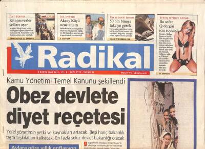 Radikal Gazetesi 4 Kasım 2003 - Eski Irak Ordusu ABDnin Umudu - Sultanlar Şampiyon Tanımıyor GZ127088 - 1
