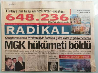 Radikal Gazetesi 4 Mart 1997 Müsiaddan MGK Kararlarına Sert Tepki -GZ37970 - 1