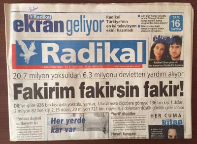 Radikal Gazetesi 4 Şubat 2005 - 20.7 Milyon Türk Yoksul GZ10179 - 2