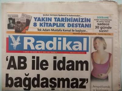 Radikal Gazetesi 5 Aralık 1999 MHP İki Cami Arasında Kaldı -GZ44546 - 2