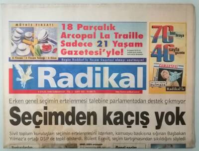 Radikal Gazetesi 5 Eylül 1998 Başsavcı Zehir Zemberek -GZ37085 - 1
