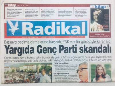 Radikal Gazetesi 5 Eylül 2003 - Yargıda Genç Parti Skandalı GZ42976 - 1