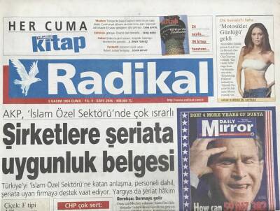 Radikal Gazetesi 5 Kasım 2004 -AKP ,İslam Sektöründe Çok Israrlı-40 Bin Çocuk Sokakta GZ36055 - 1