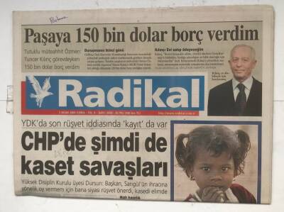 Radikal Gazetesi 7 Ocak 2005 - CHPde Şimdi de Kaset Savaşları GZ8278 - 1