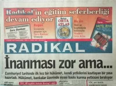 Radikal Gazetesi 8 Ekim 1997 Altın Portakal Sahibini Buldu Tartışma Başladı - GZ37822 - 1