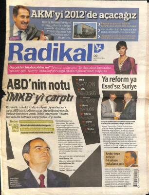 Radikal Gazetesi 9 Ağustos 2011 - ABDnin Notu İMKByi Çarptı GZ69744 - 2