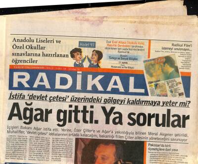 Radikal Gazetesi 9 Kasım 1996 - Baykala Suikast Girişimi - Gladio İtalyada Kirli Savaş GZ115156 - 1