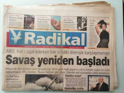 Radikal Gazetesi 9 Nisan 2004 ABD Irakı İşgal Ederken Bile Şimdiki Direnişle Karşılaşmamıştı -GZ33100 - 1