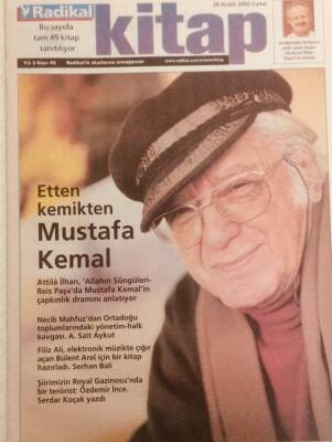 Radikal Gazetesi Kitap Eki 20 Aralık 2002 - Etten Kemikten Mustafa Kemal GZ40050 - 1