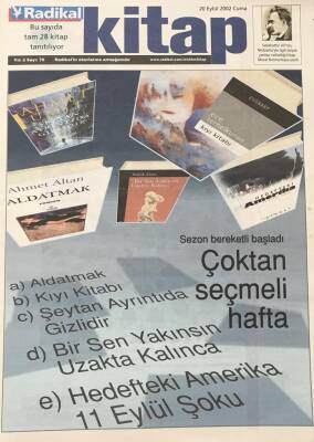 Radikal Gazetesi Kitap Eki 20 Eylül 2002 Sayı79 - Çoktan Seçmeli Hafta GZ30559 - 1