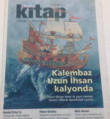 Radikal Gazetesi Kitap Eki 21 Ekim 2005 - Kalembaz Uzun İhsan Kalyonda GZ47656 - 1